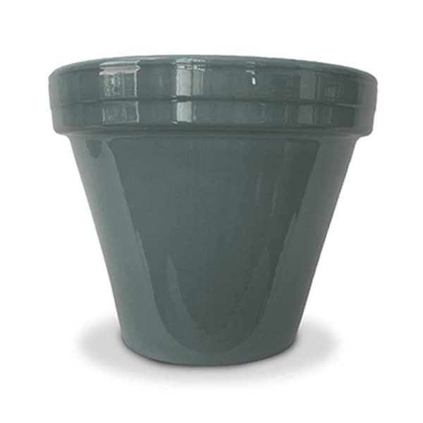 Ceramo Ceramo 243297 8.5 x 7.5 in. Powder Coated Ceramic Standard Planter; Gray - Pack of 10 243297 - main